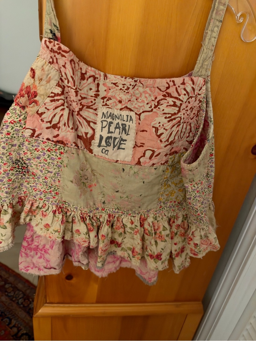 Magnolia Pearl Pink Multi-Print Ruffled Tank Top